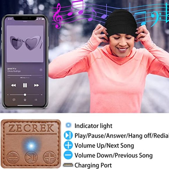 Bluetooth Hat Beanie Men or women one size - Picture 5 of 7